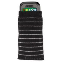 Hama  Stripes  Mobile Phone Sock, blue/silver (00092321)